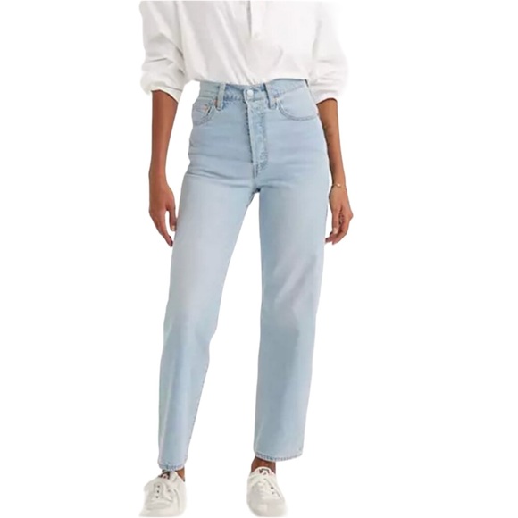 Levi’s Premium ribcage straight super high rise ankle jeans button fly size 25 - Picture 2 of 16